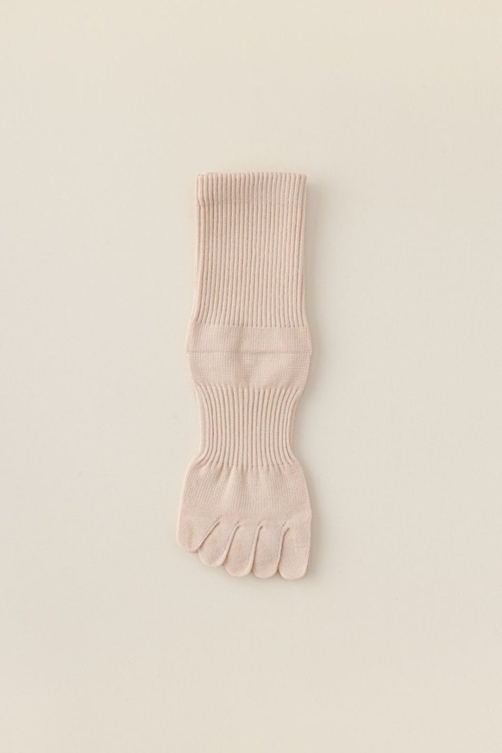 秋冬棉柔抗菌運動分趾襪_霧粉規格