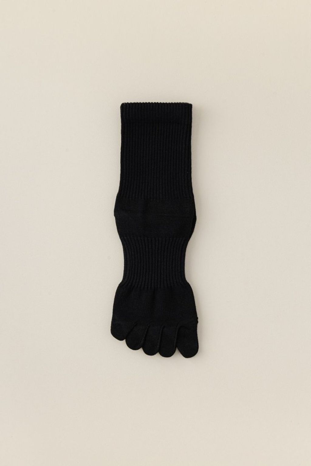 秋冬棉柔抗菌運動分趾襪_黑色規格