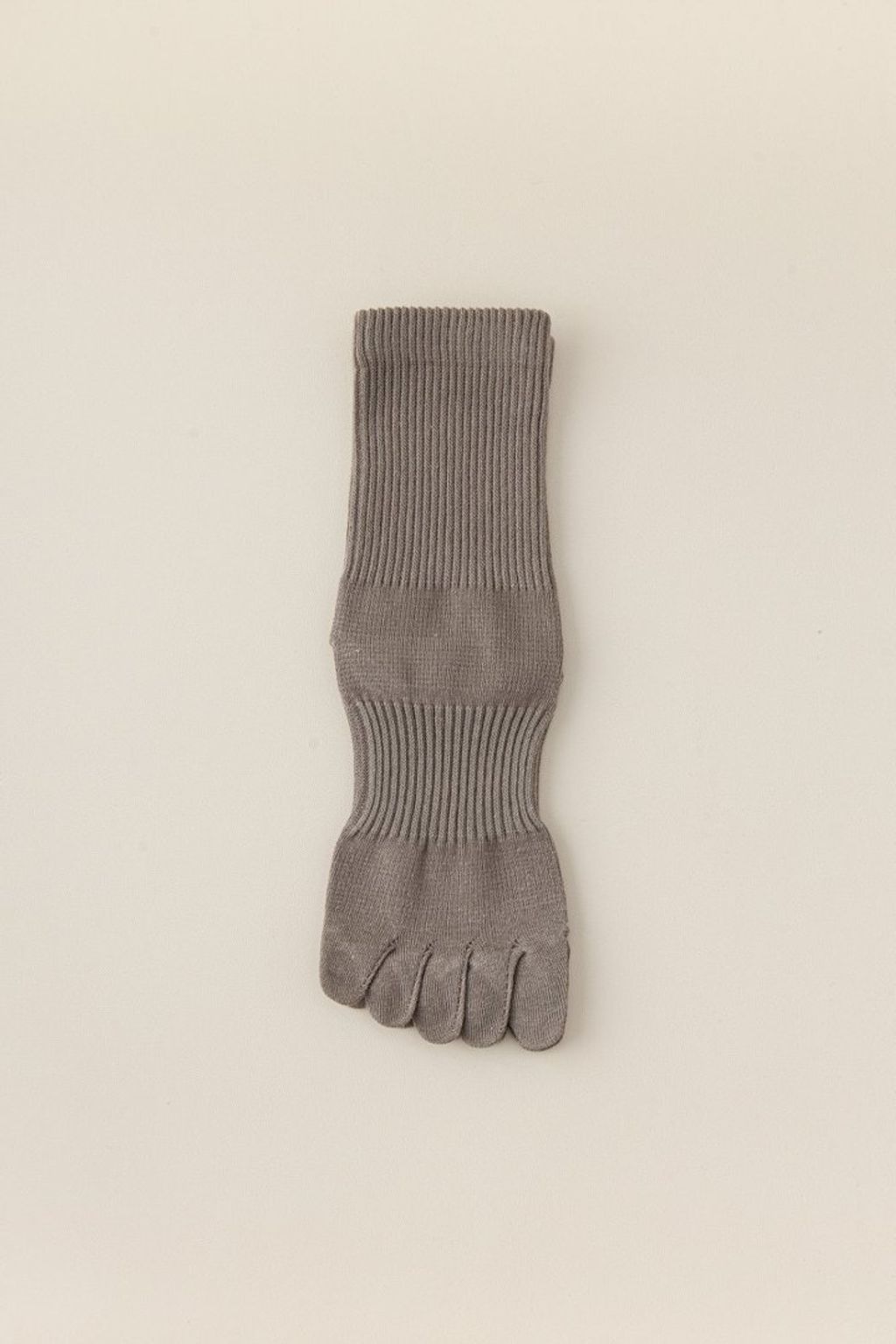 秋冬棉柔抗菌運動分趾襪_灰咖規格