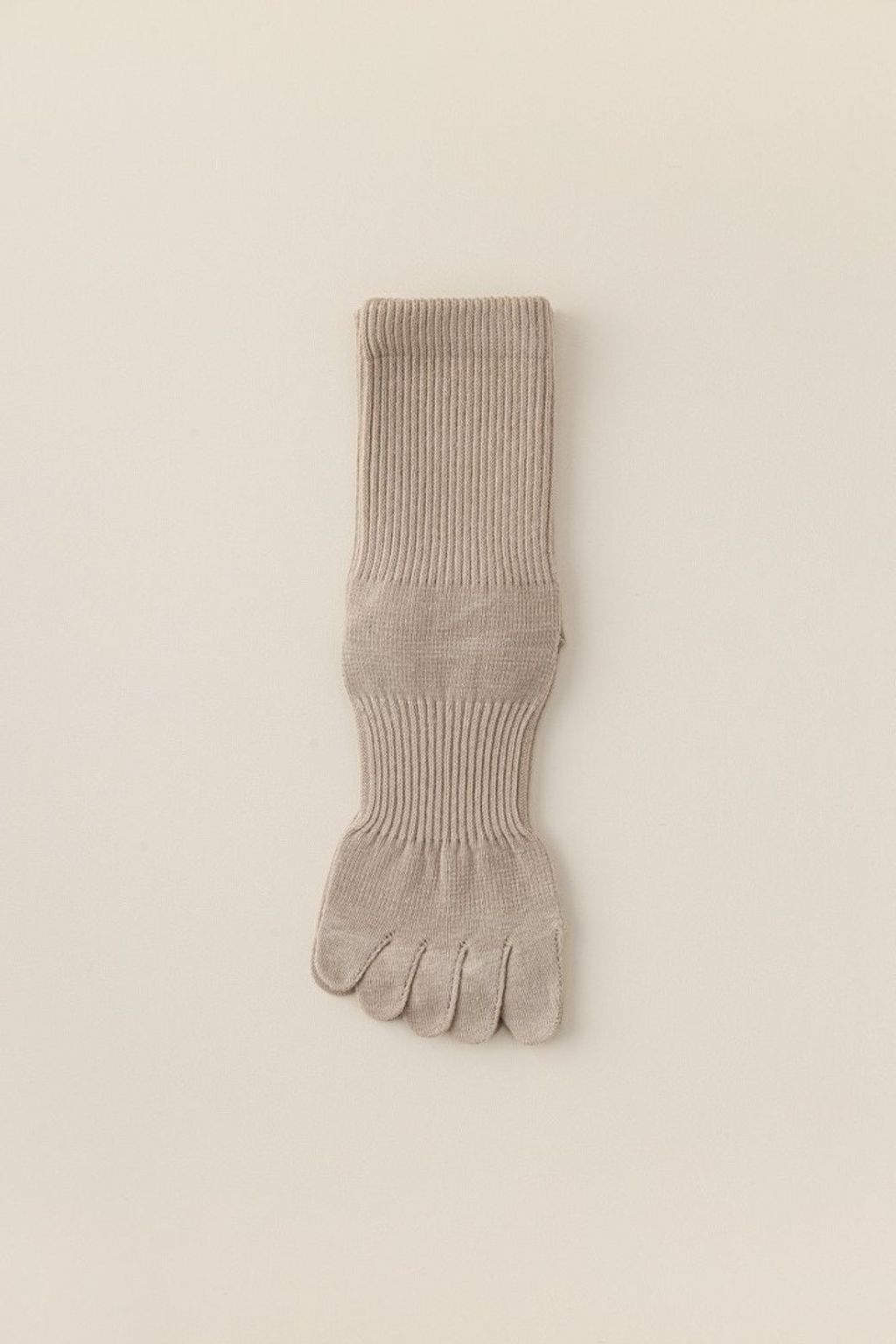 秋冬棉柔抗菌運動分趾襪_奶茶規格