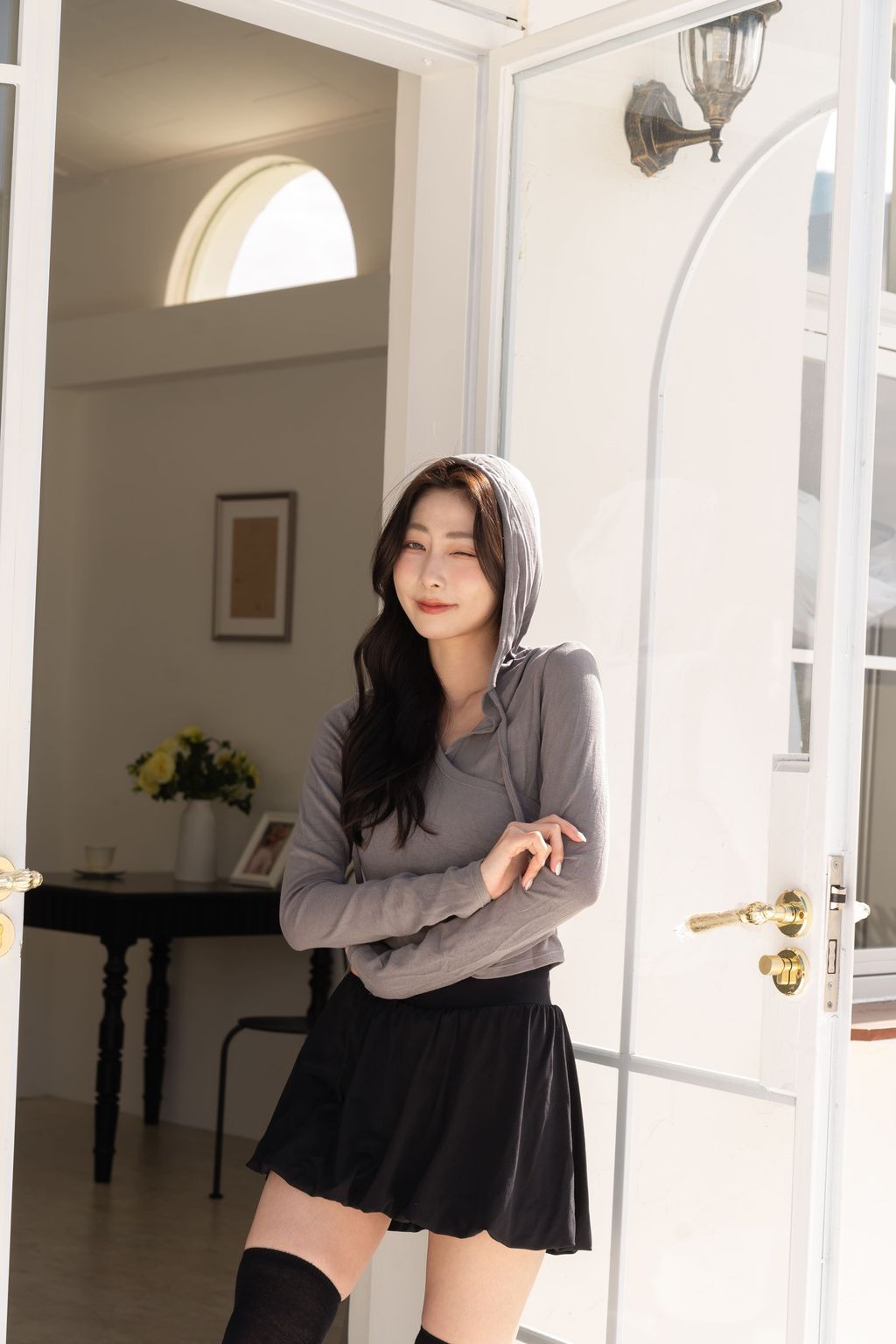 暖意棉柔連帽外搭上衣_岩霧灰_03