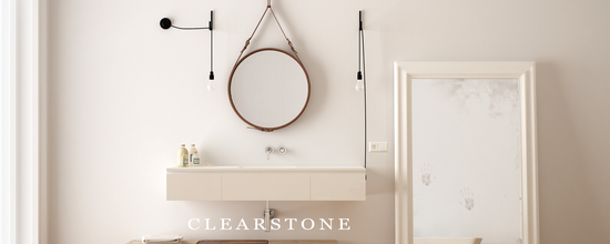 皮革吊帶圓鏡 | 清石