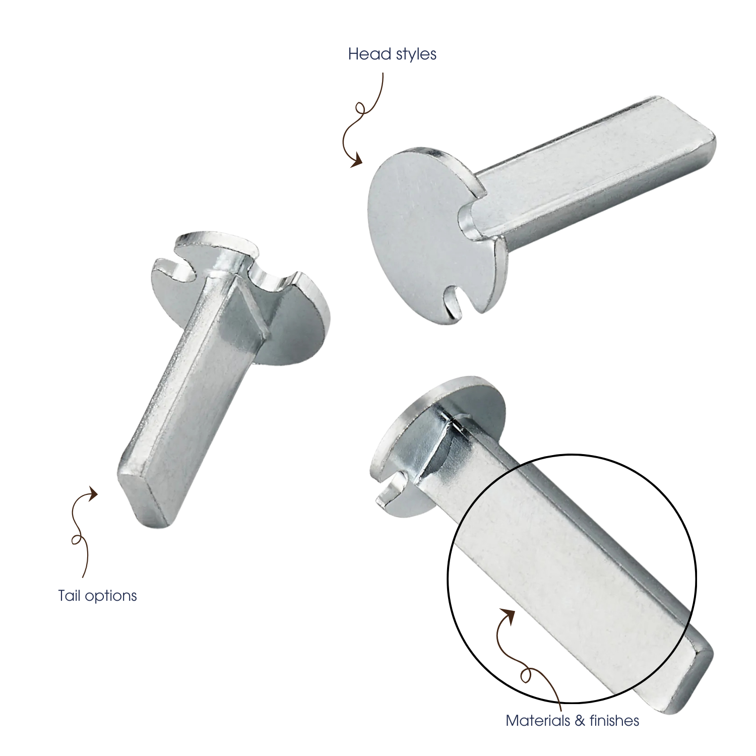扁尾插銷 客製化示意圖