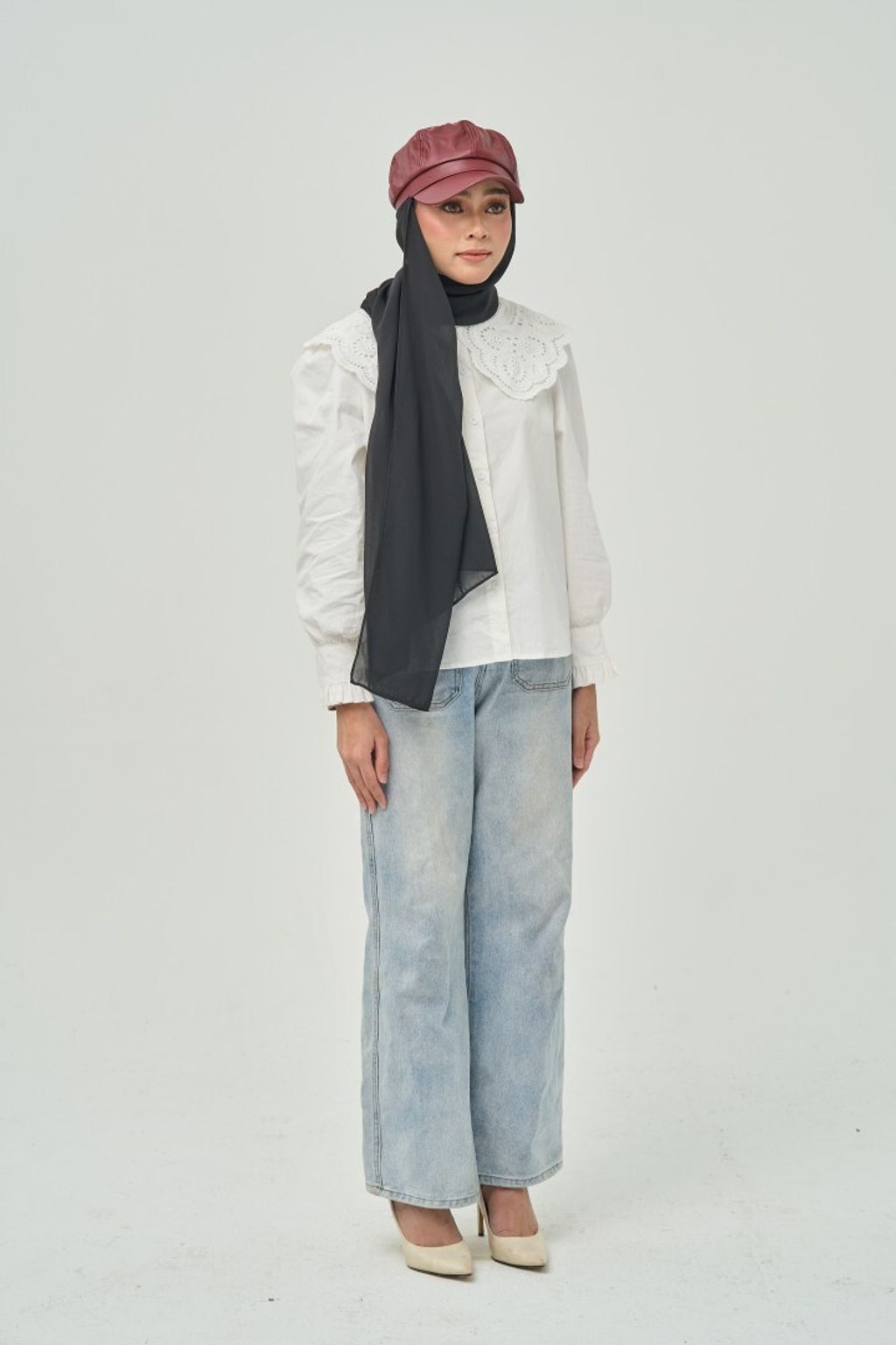 2.2 Tiffiny Hijab Burgundy