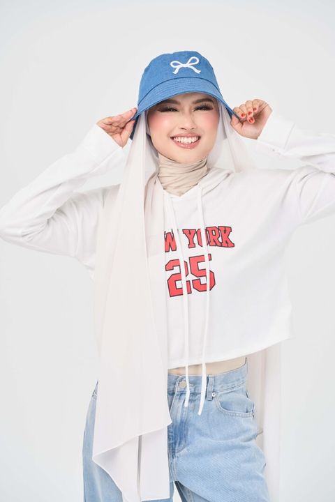 1.1 Denimea Hijab Hat - Ivory