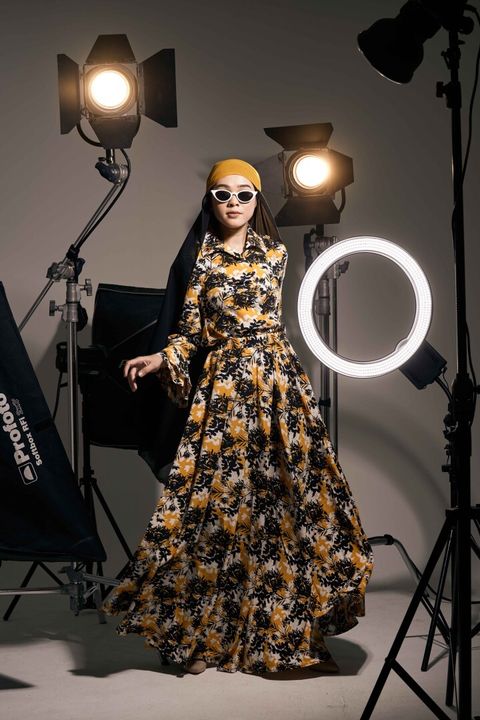 2.0 Pamela Mansion Gold Dress (Blouse with Skirt)