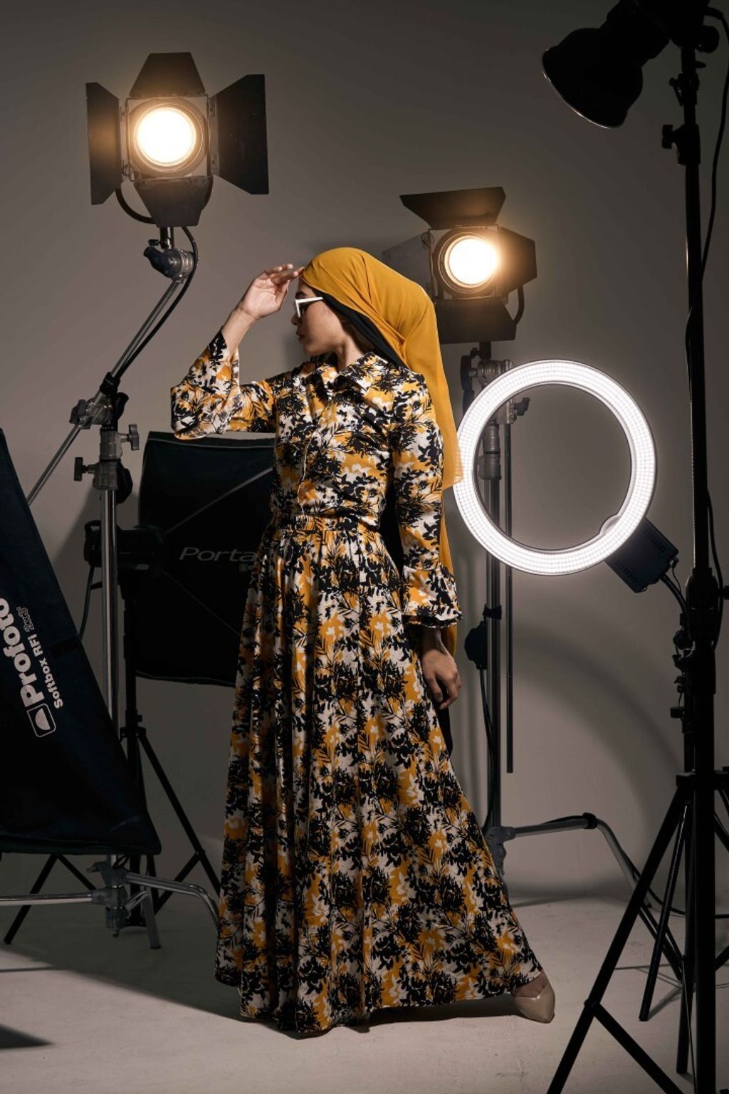 2.2 Pamela Mansion Gold Dress (Blouse with Skirt)