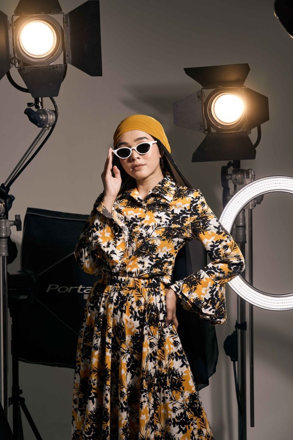 2.1 Pamela Mansion Gold Dress (Blouse with Skirt)