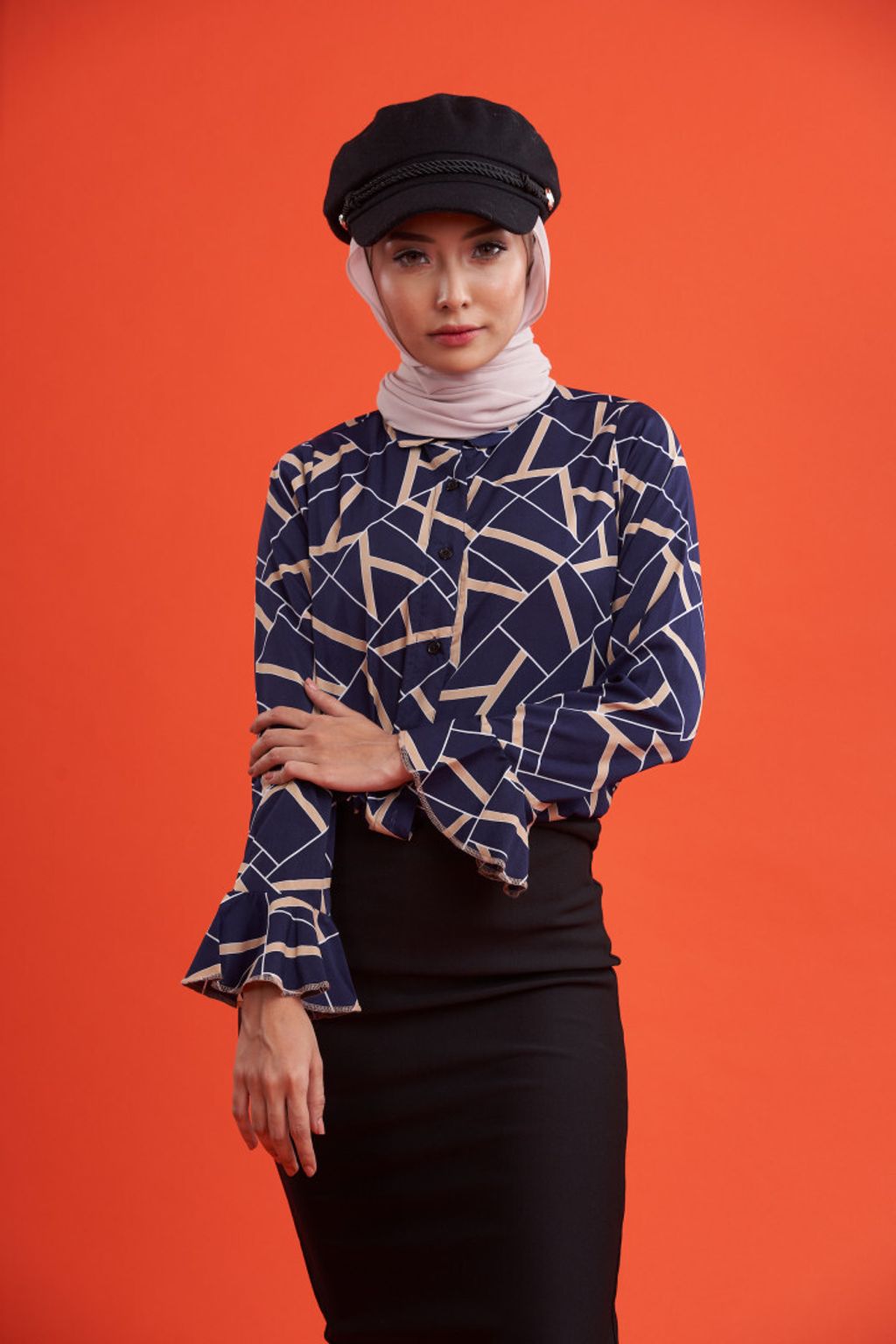 3. Ruby Navy Blue Blouse Web