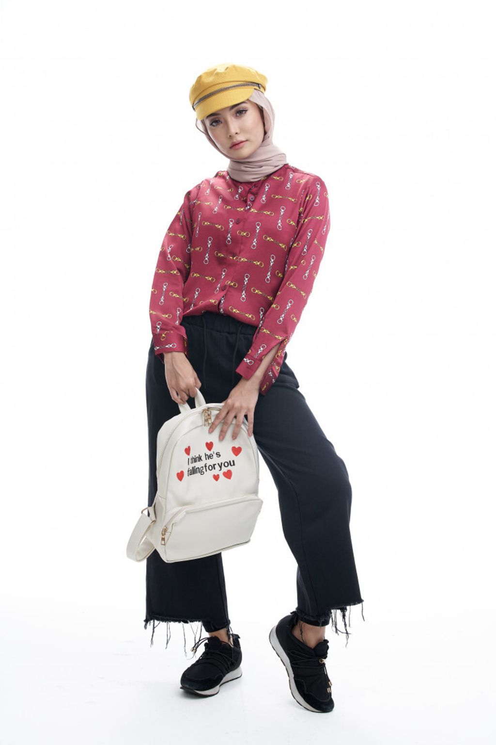 1.1 Amanda Maroon Blouse