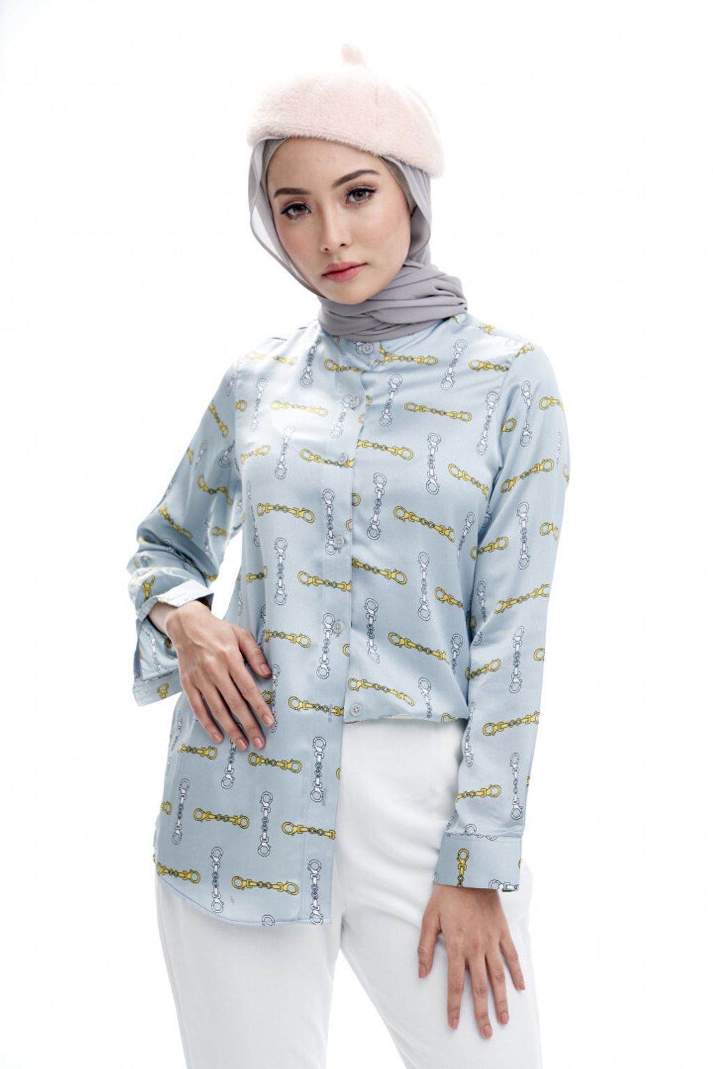 3.3 Amanda Baby Blue Blouse