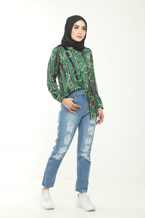 2.1 Matilda Green Blouse