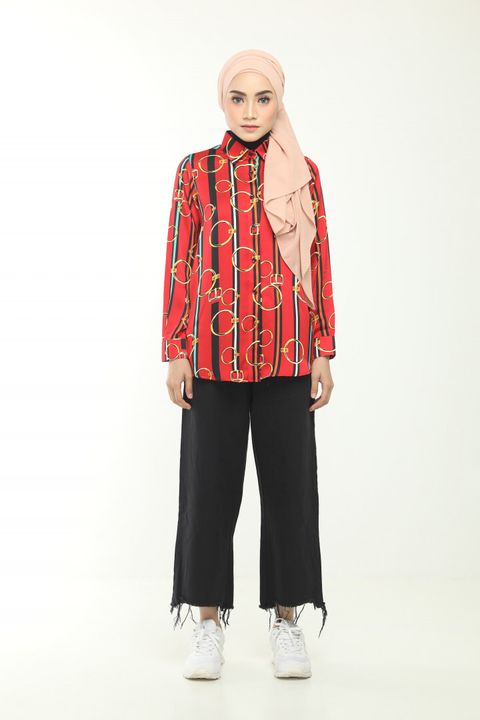 1. Matilda Red Blouse