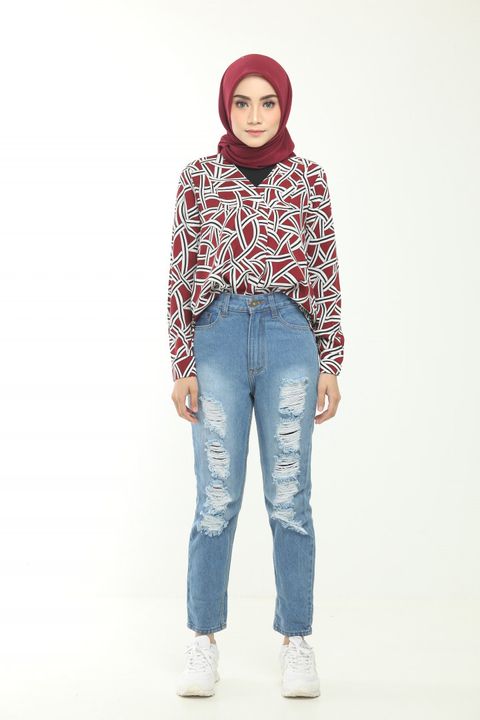 1. Sophea Maroon Blouse