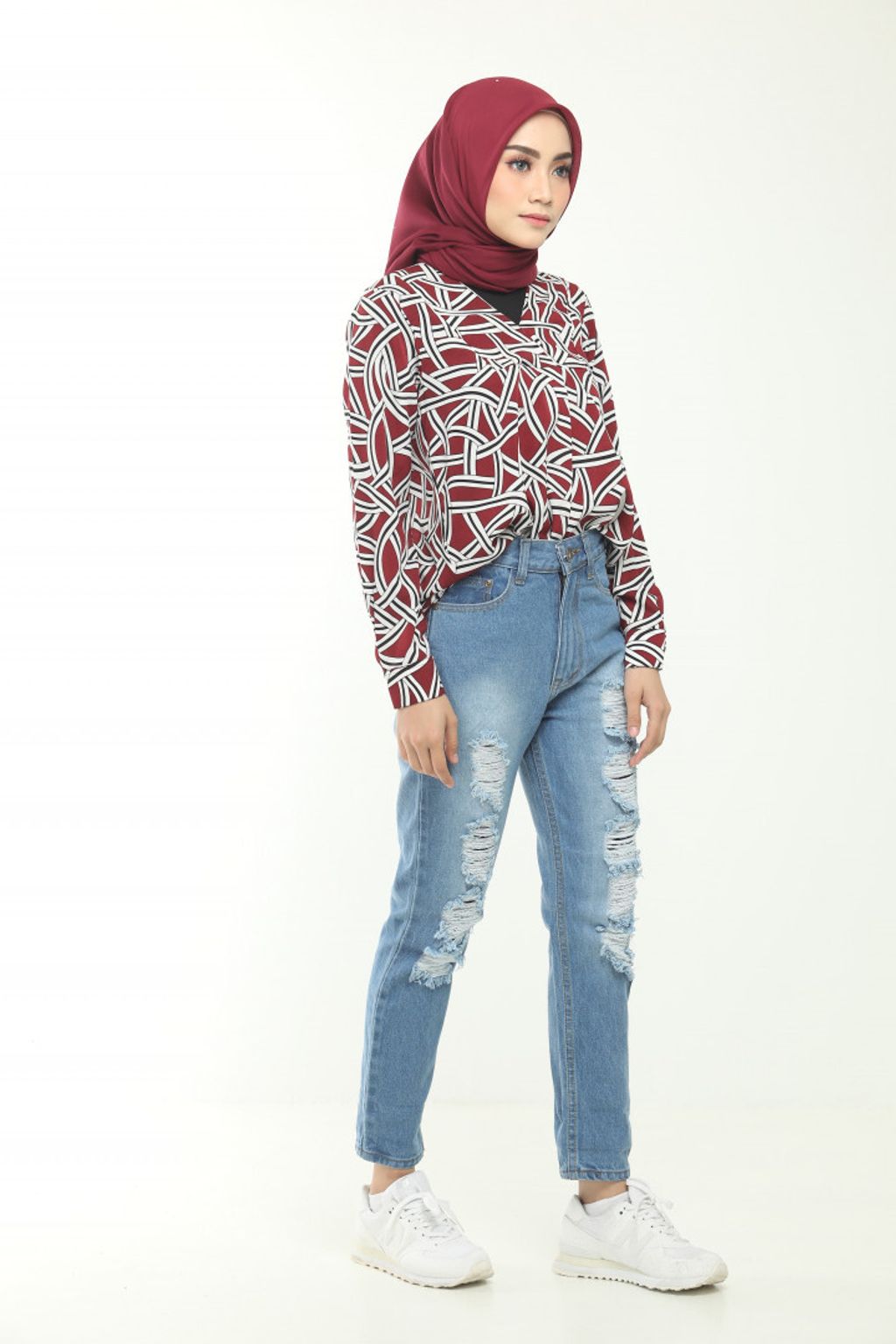 1.2 Sophea Maroon Blouse