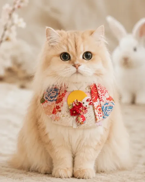 Tsukimi Bunny Kimono Scarf 1