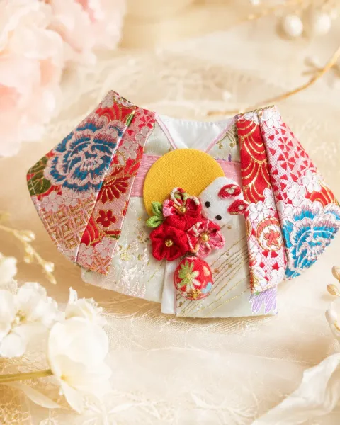 Tsukimi Bunny Kimono Scarf 2