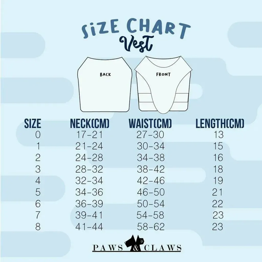 harper size chart