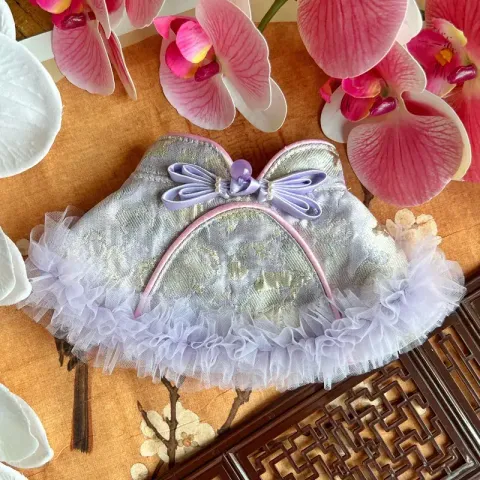 Chinese Light Yarn Bubble CheongSam Scarf