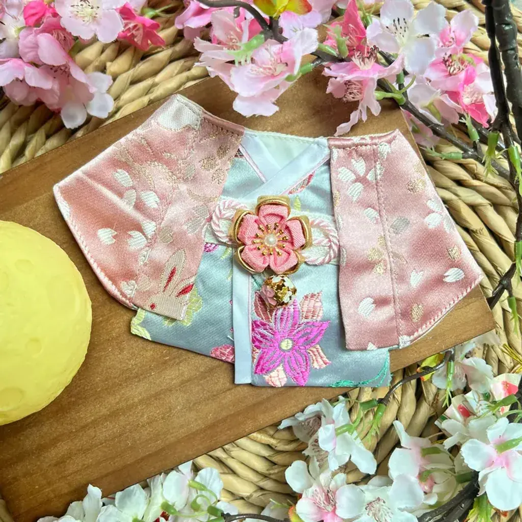 Sakura with Jade Rabbit Kimono Scarf 2
