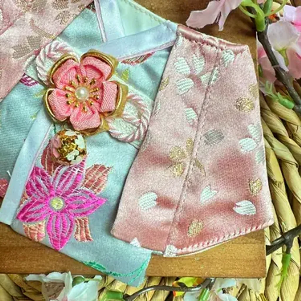 Sakura with Jade Rabbit Kimono Scarf