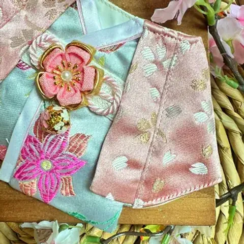 Sakura with Jade Rabbit Kimono Scarf