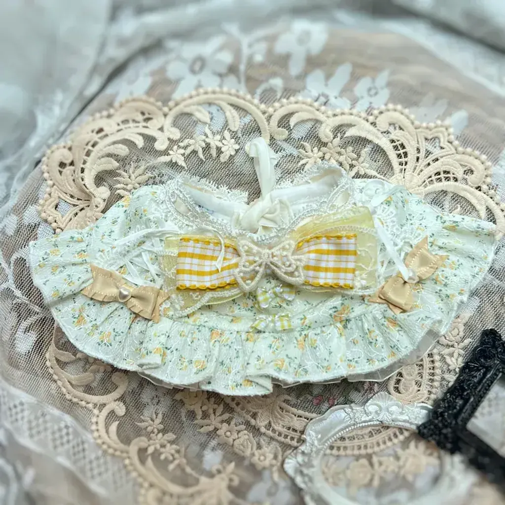 Sweet Heart Floral Lolita Scarf(Yellow)