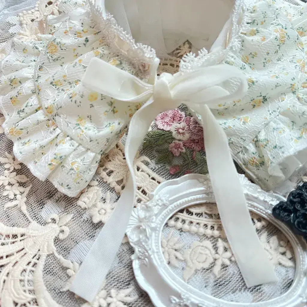 Sweet Heart Floral Lolita Scarf(Yellow)2