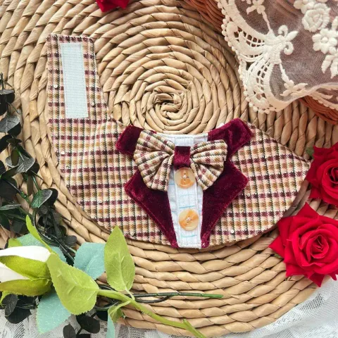 Vintage British Suit Scarf (Red)