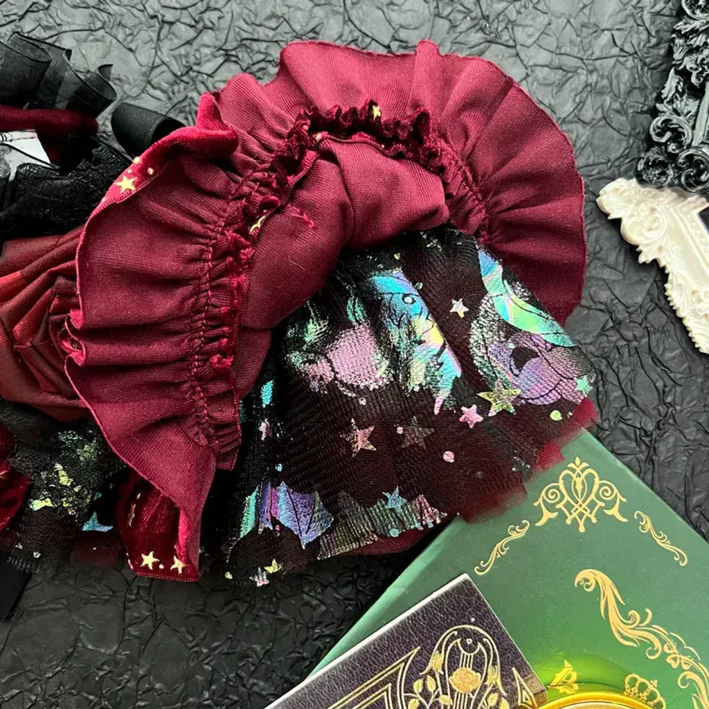 星空玫瑰伯爵夫人圍巾(酒紅色) 2