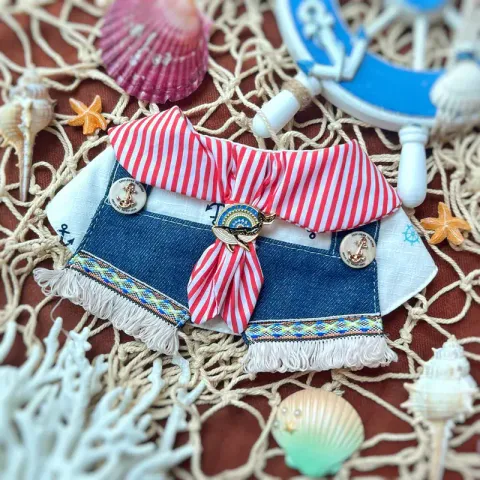 水手民族小女孩圍巾