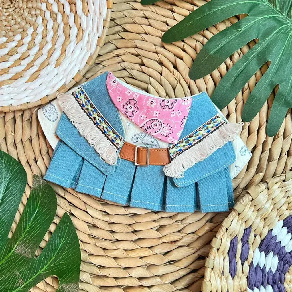 腰果花女西部牛仔領巾(粉紅色)