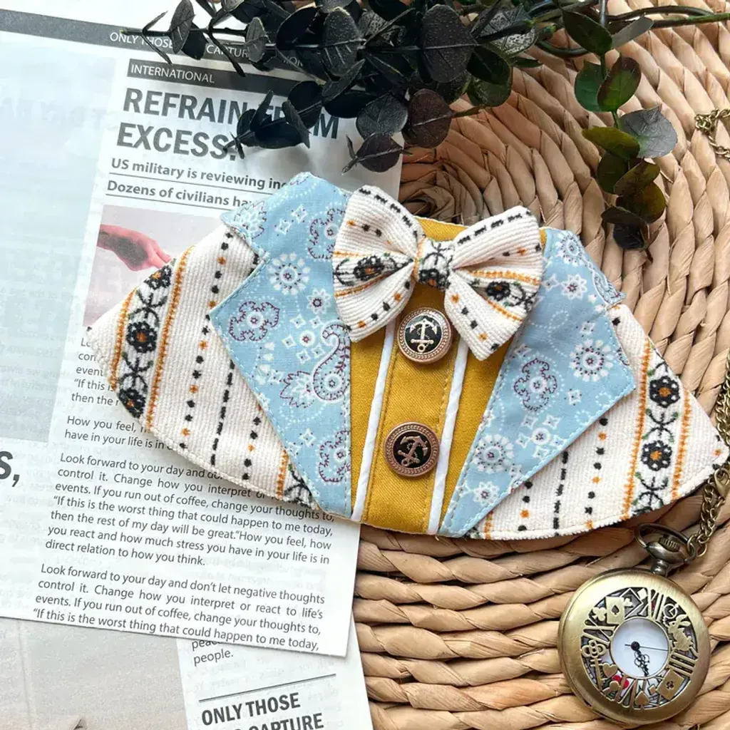 腰果花西裝圍巾(薑黃色)