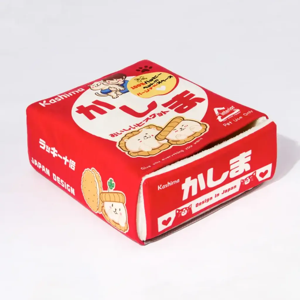 Kashima Biscuit Box Shaped Pet Bed red 2