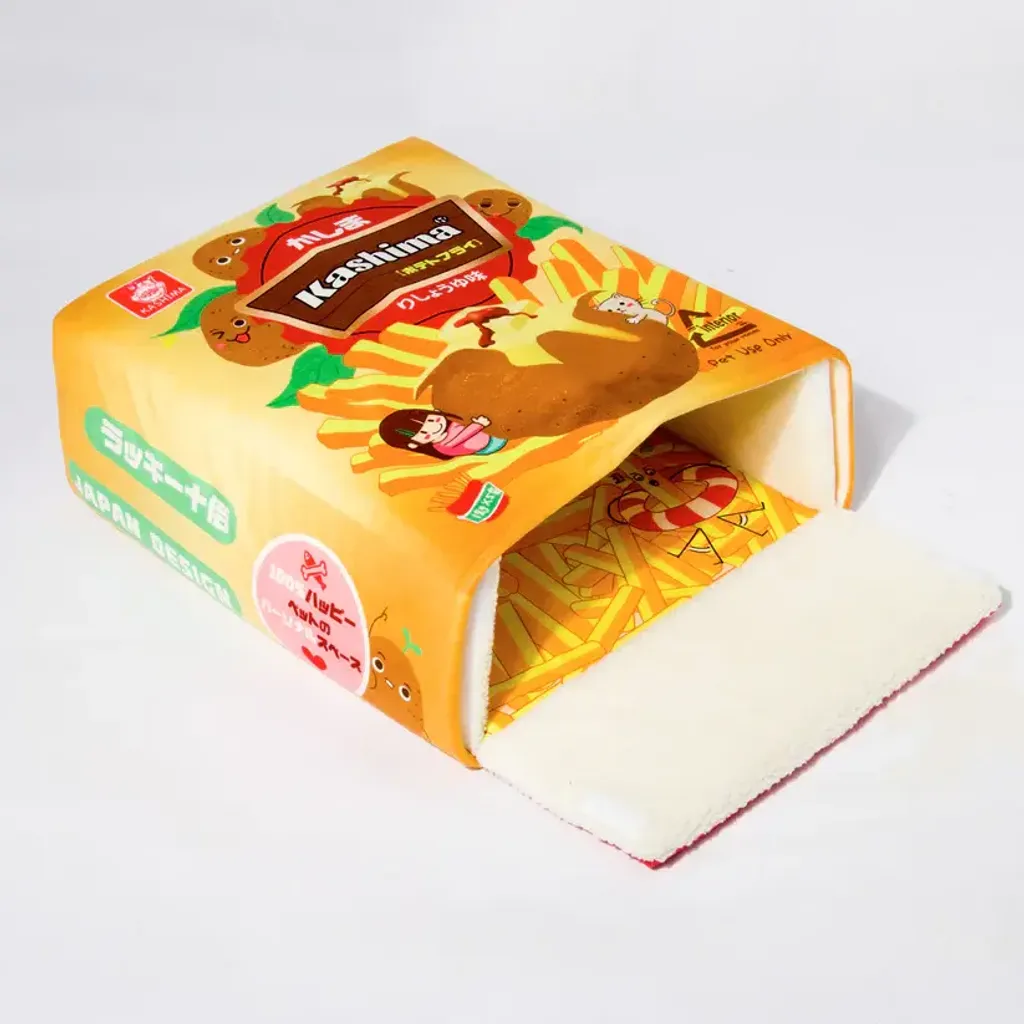 Kashima Biscuit Box Shaped Pet Bed yellow 2