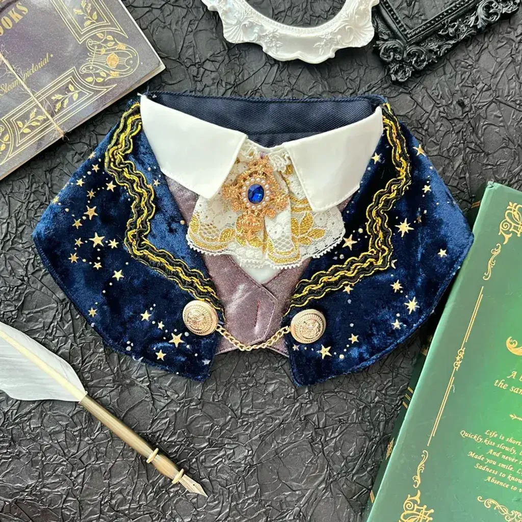 星空皇室伯爵圍巾(寶藍色)