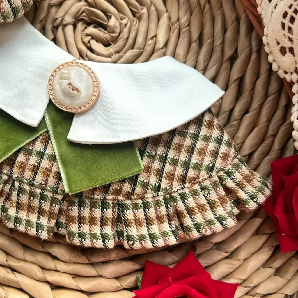 復古英倫女裝圍巾(綠色) 不包括畫家帽 2