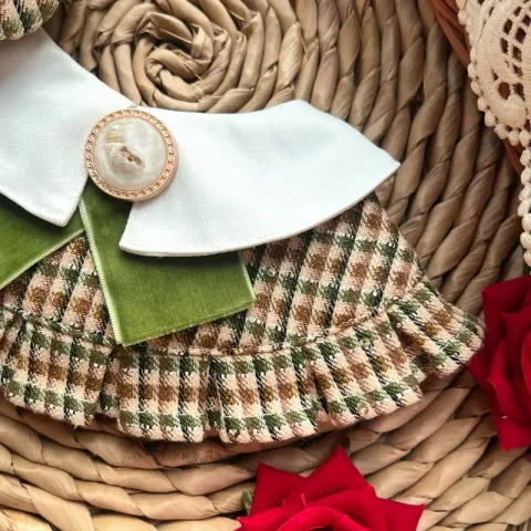 復古英倫女裝圍巾(綠色) 不包括畫家帽 2