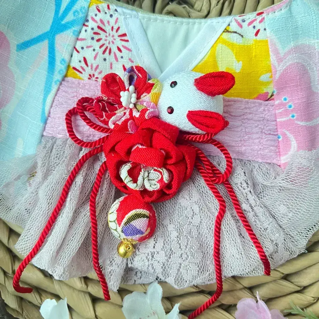 櫻兔輕紗天藍和服圍巾 2