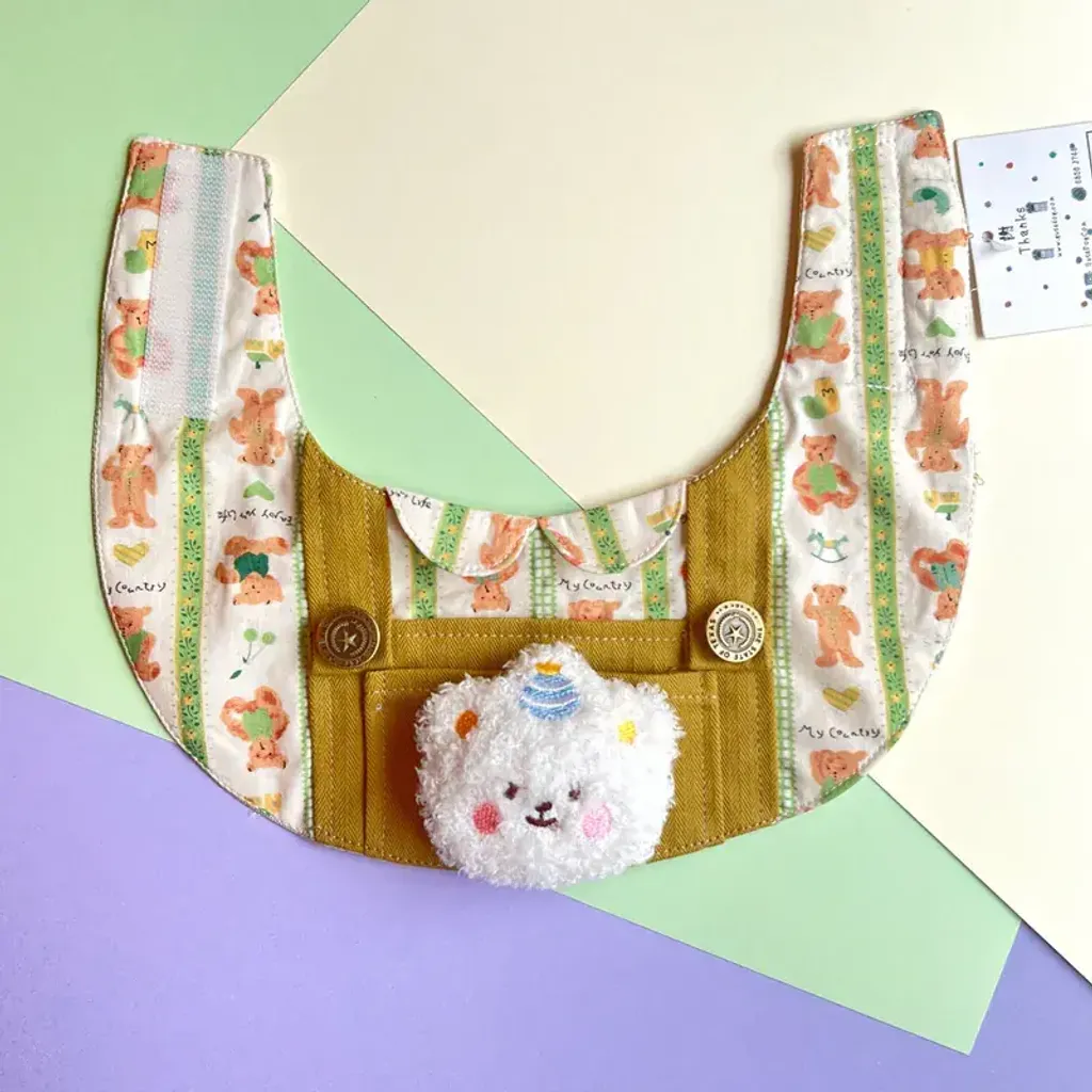 派對熊工人褲圍巾（清新綠色） 3