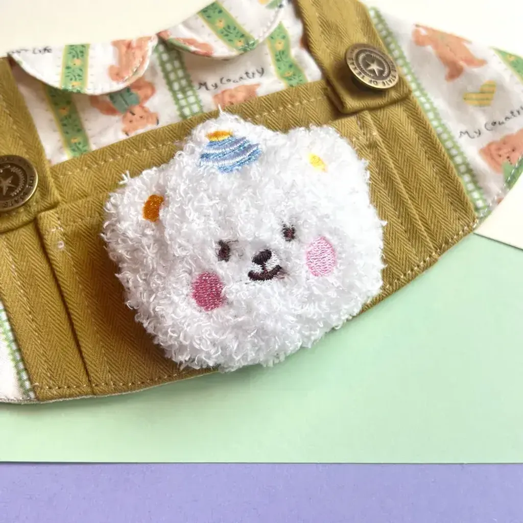 派對熊工人褲圍巾（清新綠色） 2