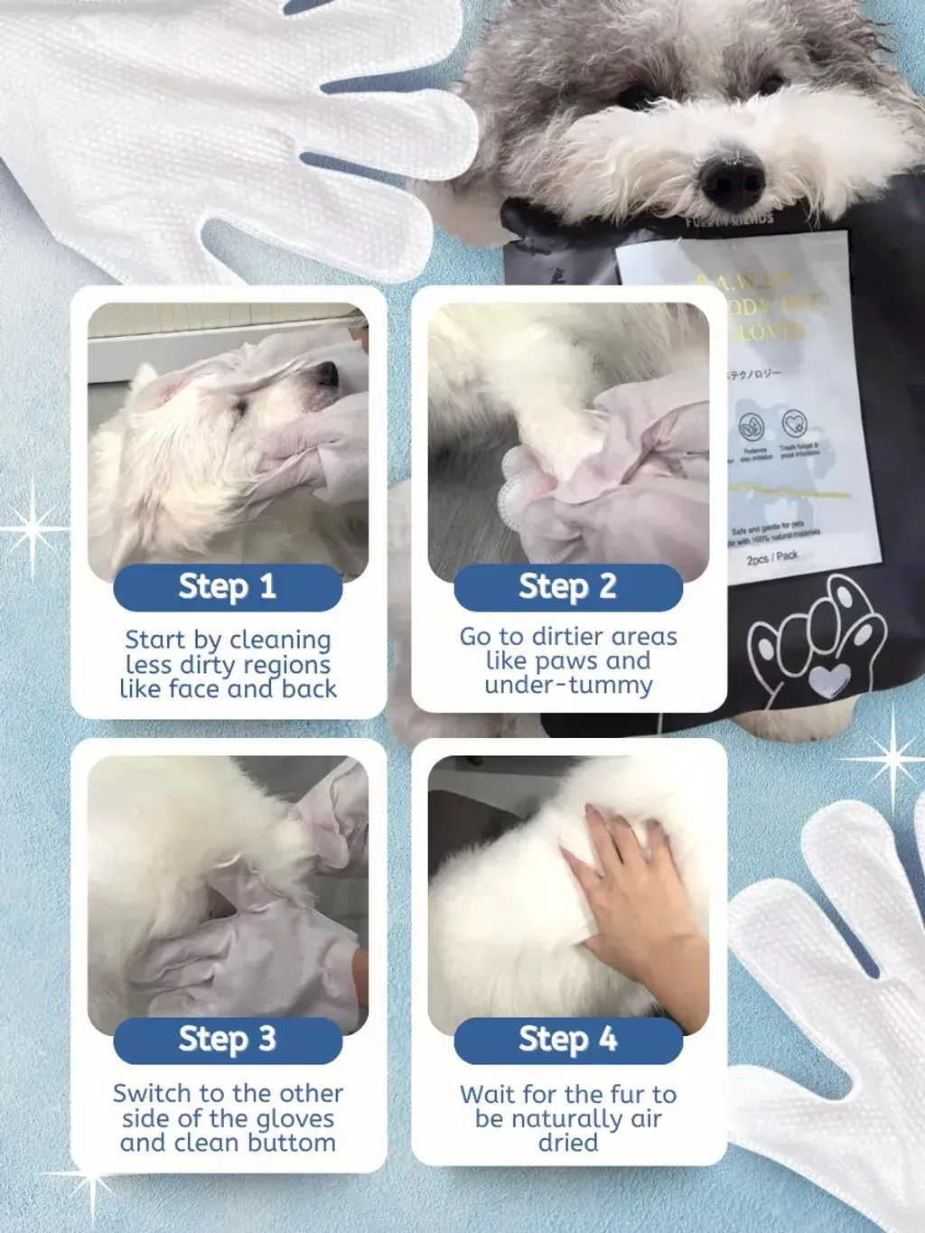 Full Body Pet Spa Gloves 8
