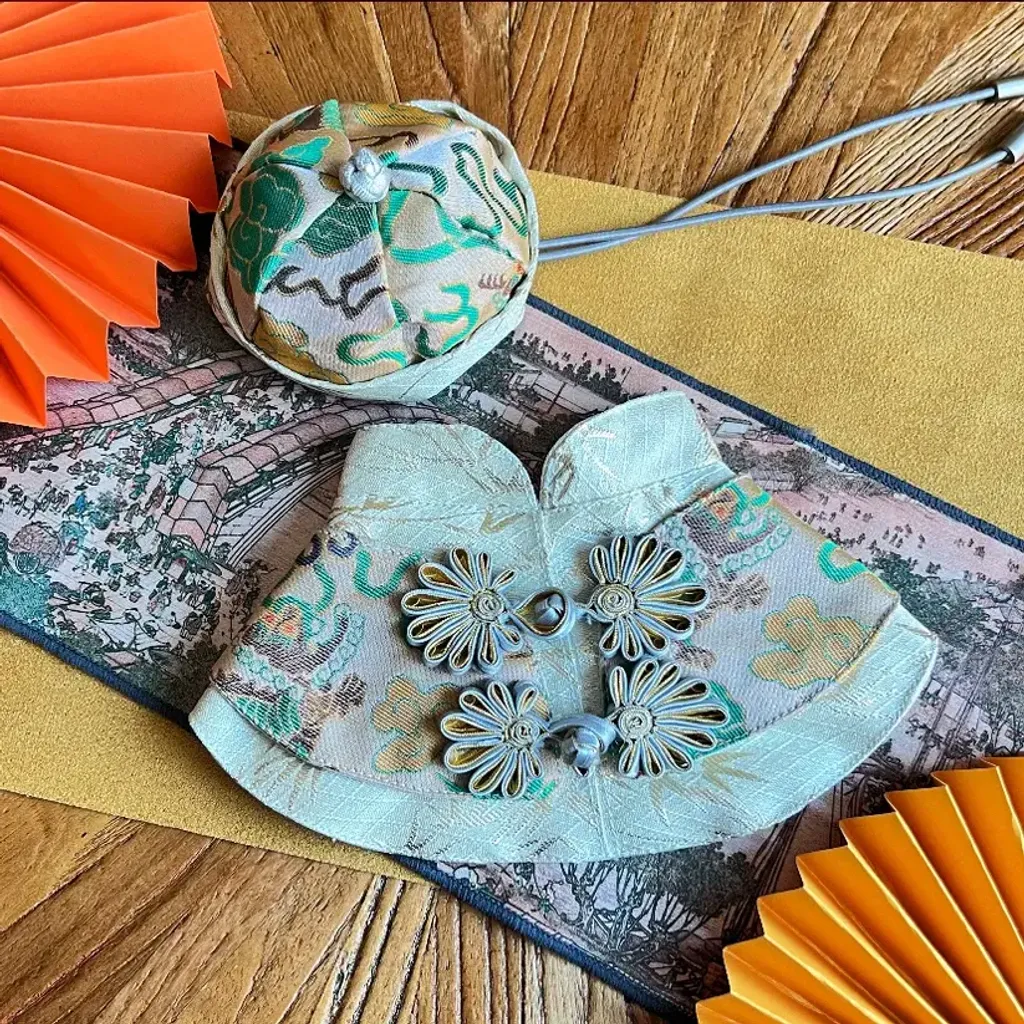 青龍龍袍圍巾（搭配淺金）