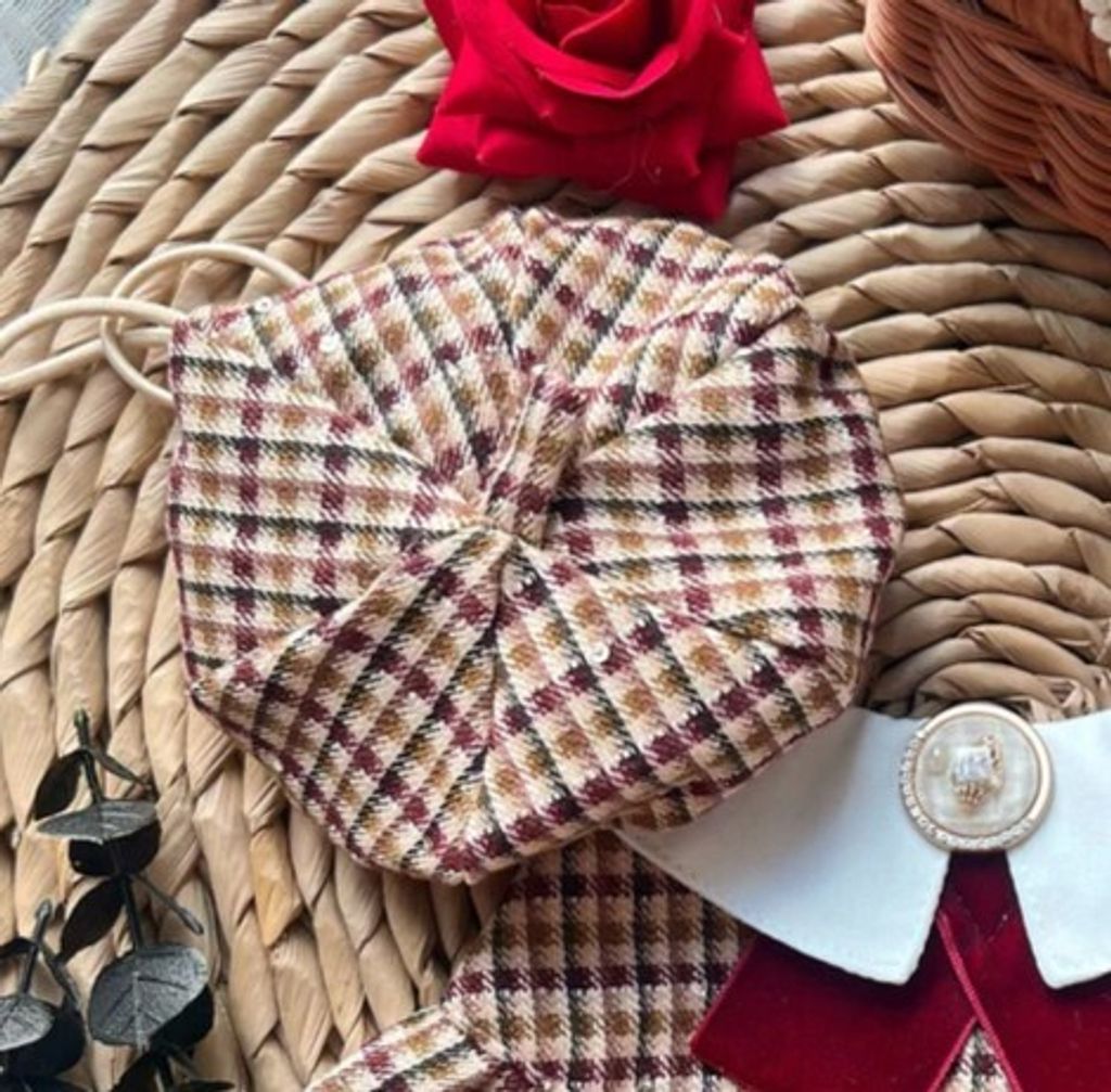 復古英倫畫家帽 (紅色)