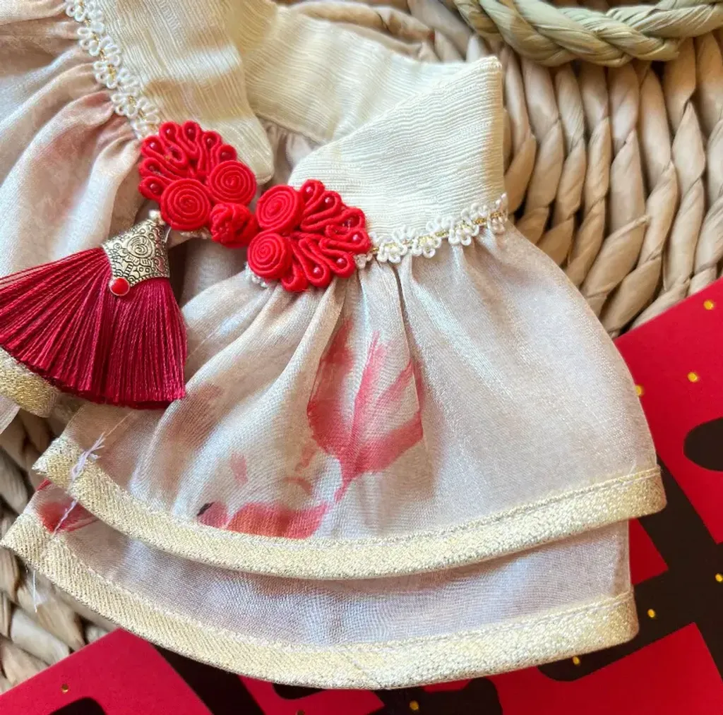 遊遊金魚中式披紗（香檳搭配淺金邊）2