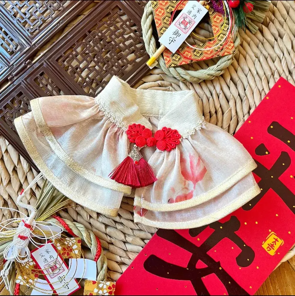 遊遊金魚中式披紗（香檳搭配淺金邊）1