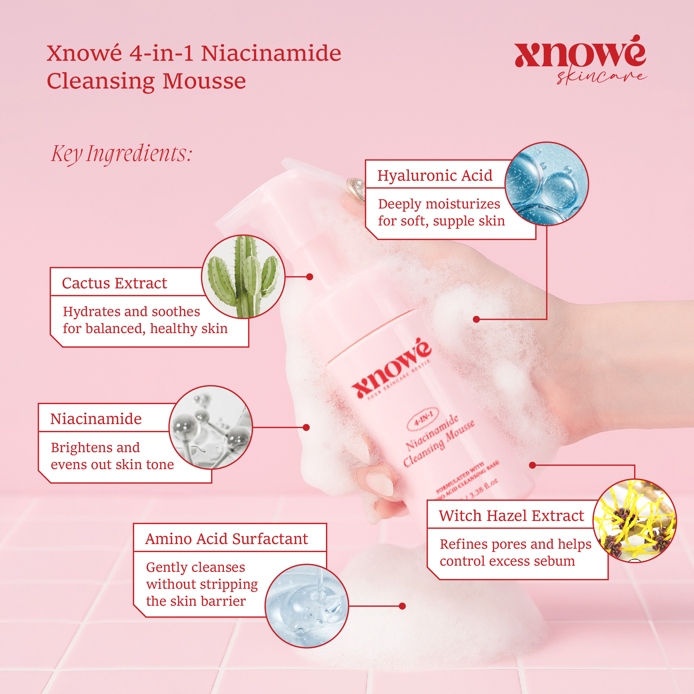 xnowe cleansing mousse_ingredients EN
