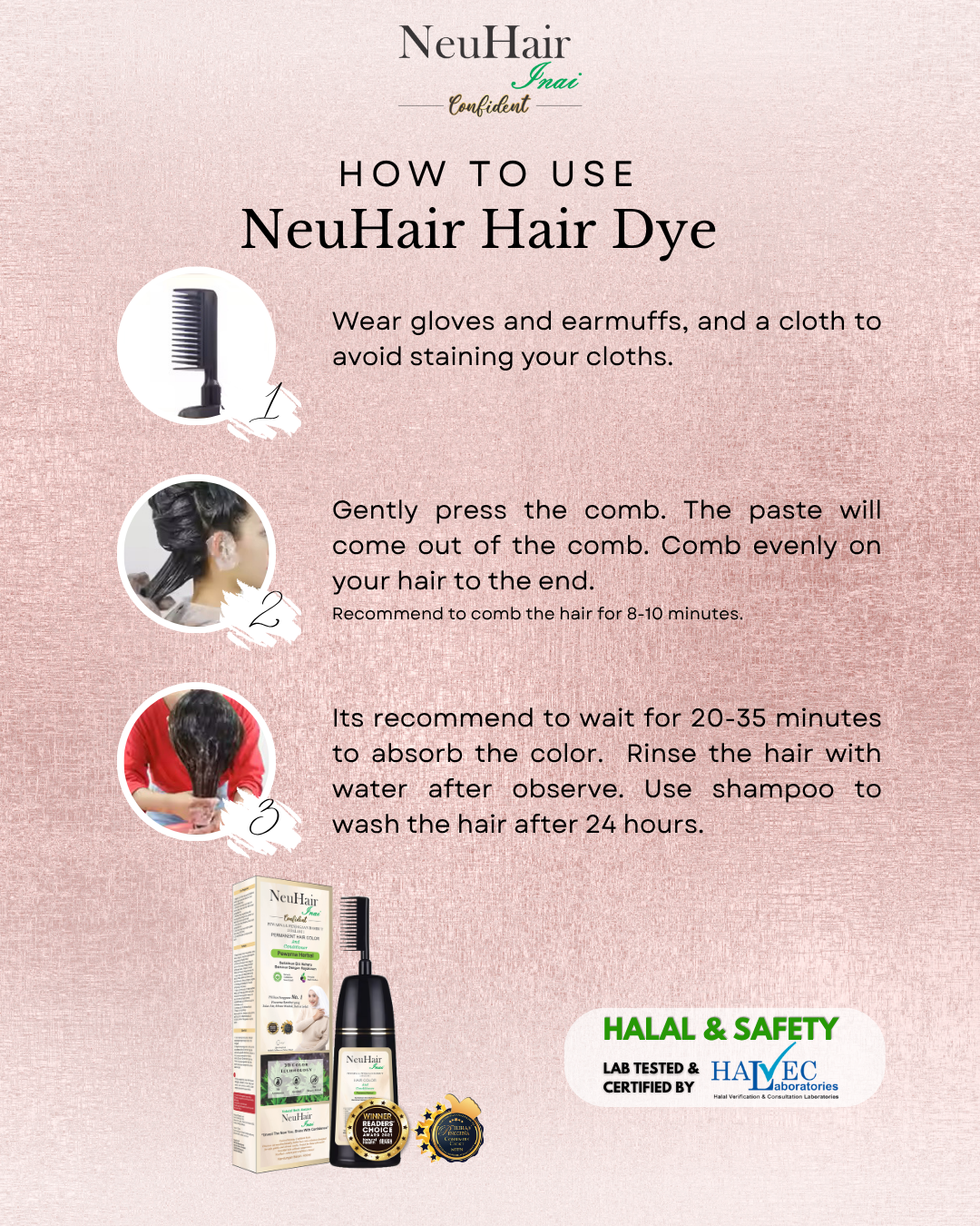 Langkah Asas Menggunakan Pewarna Rambut Telus Air di Rumah