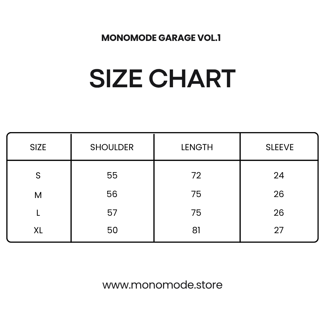 Monomode size chart