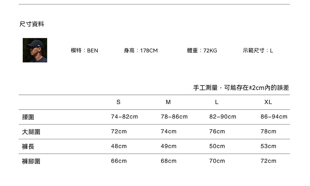 尺寸表